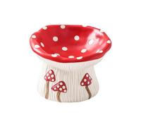 Gamelles surélevées pour chat : gamelle en céramique pour chat - Gamelle pour chat facile à nettoyer pour chats mignons, gamelles en céramique rouge de 15,2 cm pour chien de petite taille RmG243 (B