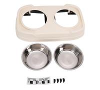 Gamelles surélevées pour Chat, Support de Bol d'eau pour Nourriture et Eau pour Animaux de Compagnie Pliable et réglable en Hauteur avec Double Bols en Acier Inoxydable pour