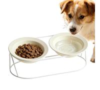 Gamelles Surélevées pour Chats - Assiette d'eau Anti-basculement | Bol Alimentaire Surélevé à Large Ouverture pour Protection du Cou - pour Chaton Chien Chat Intérieur Extérieur Voyage Vétérinaire
