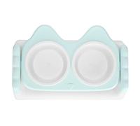 Gamelles Surélevées pour Chats, Double Support avec Bols Plastique Vert, Hauteur Réglable - Confort Digestif, Facile à Nettoyer, Sécurité et Durabilité pour Chats et Chiens (Verte)