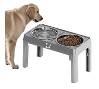Gamelles surélevées pour chien | Accessoires pour Animaux Ajustables sur 5 Hauteurs | Set De Gamelles Nourriture Et Eau Pour Chien,Pour Petites, Moyennes Et Grandes Races, Alimentation Saine Pour Chie