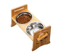 Gamelles surélevées pour chien, support antidérapant réglable pour chien | Station d'alimentation pour animaux de compagnie pour manger en extérieur et intérieur, chats, amis, eau, nourriture à la