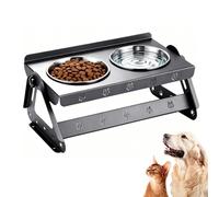 Gamelles Surélevées pour Chiens: Support Gamelle Chien Surelevee, Ajustable en Hauteur Et Inclinable, 2 Bols en Acier Inoxydable, Porte Gamelle Chien pour Chiens De Taille Moyenne Et Grande