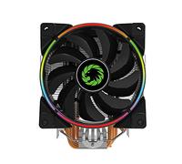 Gamemax Gamma 500 Argb Refroidisseur de processeur avec LED Argb, 5 Chauffe-Pipes, 1 Ventilateur Argb 120 mm, RGB Mystic Light Sync, Compatible avec Les Plateformes AMD et Intel Noir/argenté