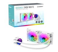 GameMax Ice Chill 240 V ARGB Refroidisseur liquide pour processeur, refroidisseur AIO 240 mm, 2 ventilateurs ARGB Infinity PWM de 120 mm, 800 à 2000 tr/min, 250 W TDP, prend en charge Intel et AMD,
