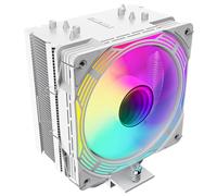 GameMax Ice Force FN12A-C8I Ventilateur de refroidissement pour processeur 200 W TDP 4 x 6 mm en cuivre et dissipateur thermique en aluminium pour Intel LGA1700/115X/1200 et AMD AM4/AM5 Blanc