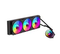 GameMax Iceburg Refroidisseur liquide ARGB CPU 360 mm, refroidisseur d'eau AIO 360 mm pour Intel et AMD, 3 ventilateurs ARGB Infinity PWM de 120 mm, 800 à 2000 tr/min et capuchon rotatif à miroir