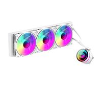 GAMEMAX ICEBURG 360 Infinity WH Refroidisseur Liquide AIO 360 mm, 3 Ventilateurs ARGB PWM de 120 mm, 300 W TDP, Bloc ARGB Rotatif, Compatible Intel LGA1851/1700 & AMD AM5/AM4, Blanc