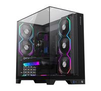 GameMax Infinity Pro BK - Boîtier PC Midi Tower ATX/ITX/Mini-ATX - Métal/Verre Trempé Noir - 1x USB-C 3.2 Gen 2, 1x USB-C & 1x USB 3.2 Gen 1