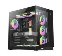 GAMEMAX NEX C56 Boîtier Gaming ATX, vitre trempée 270°, 7 Ventilateurs ARGB 120mm, Type-C, 2×USB 3.0, radiateur 360mm, Compatible RTX 4090 & RTX 5090