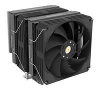 GameMax Twin600 Refroidisseur d'air à double tour pour processeur 250 W TDP 6 x 6 mm en cuivre et dissipateur thermique en aluminium, ventilateur FDB PWM de 120 mm pour prises Intel et AMD | Noir