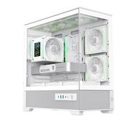 GameMax VISTA 2 MW Mini Tower Blanc : Boîtier PC, Métal/Verre Trempé, ITX/Mini-ATX, 1x120mm arrière, USB 3.2 Gen 1/Gen 2 Type A/C. Refroidissement liquide : 120/240/280/360mm.