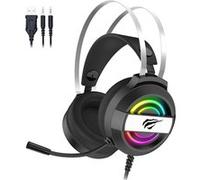Havit H2026D écouteur/casque Avec fil Arceau Jouer USB Type-A Noir, Argent - Neuf