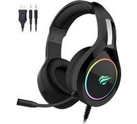 GAMENOTE HV-H2232D Casque gamer avec micro et retro éclairage RGB pour PC & consoles - Haut-parleur 50mm - Contrôle du volume G