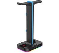 GAMENOTE TH650 Support de casque avec retroéclairage RGB 16 millions de couleurs et 2 ports USB
