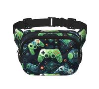 Gamepad Circuit Version Sac Banane Imprimé Multifonctionnel Sac Messenger Mode Unisexe Sac de Voyage Sport Sac de Rangement