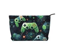Gamepad Circuit Version Trousse de maquillage en velours côtelé pour femme, portefeuille portable à fermeture éclair, adapté pour les voyages et le stockage quotidien des produits cosmétiques,