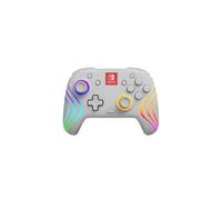 PDP Afterglow Wave Wireless Pro Controller with Full Motion for Nintendo Switch, Nintendo Switch - OLED Model, 8 RGB LED Lighting Zones, 30 Foot Range, 20 Hour Rechargeable Battery White
