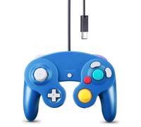 Gamepad Manette Gamecube Contrôleurs Filaires À Extension Classique De 1.8 M - Compatibles Avec Wii Gamecube - Bleu