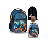 sarcia.eu Cartable Scolaire Renforcé Gamepad pour Garçon 4 Bacs 24L