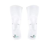Gamepatch Genouillères | Manchon de compression pour la protection des articulations | Technologie d’absorption des chocs | Hommes Femmes Enfants, Blanc, Taille XL
