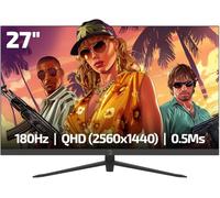 GAMEPOWER Sonic T80 Moniteur de jeu 27 pouces, écran 180 Hz, QHD 1440p 2K, écran plat IPS rapide, temps de réponse de 0,5 ms, FreeSync et G-Sync 126 % sRGB, avec deux haut-parleurs intégrés