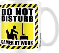 Gamer At Work - Tasse à café "Do Not Disturb" PM1984 (Taille unique) (Blanc/Jaune/Noir)