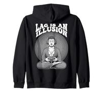 Gamer Buddha Lag est Une Illusion de Jeu Amusant et de méditation Zen Sweat à Capuche