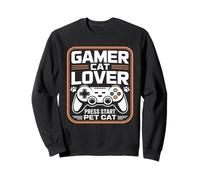 Gamer Cat Lover Appuyez sur Démarrer pour Animaux de Compagnie Sweatshirt