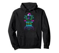 Gamer Christmas Oh What Fun It is to Game Fun Men Sweat à Capuche