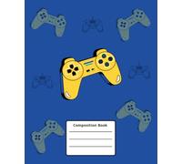 Gamer Composition Notebook - Video Game Controller Cover, Wide Ruled, 110 Pages, 7.5 x 9.25 in, Back to School Supplies for Boys & Girls