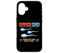 Gamer Dad Since My Kid Was A Pixel Drôle Inapproprié Adulte Coque pour iPhone 16
