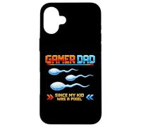 Gamer Dad Since My Kid Was A Pixel Drôle Inapproprié Adulte Coque pour iPhone 16 Plus