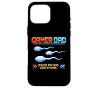 Gamer Dad Since My Kid Was A Pixel Drôle Inapproprié Adulte Coque pour iPhone 16 Pro Max