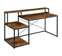Gamer Desk Home Office 59 inch Computer Desk with Storage Shelves and Monitor Stand Riser Shelf/Study Writing Desk Computer Table（Tiger） Study Desk with Storage