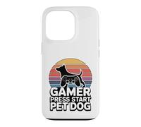 Gamer Dog Lover Press Start Jeu pour Chien Coque pour iPhone 13 Pro
