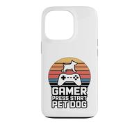 Gamer Dog Lover Press Start Jeu pour Chien Coque pour iPhone 13 Pro