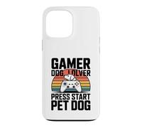 Gamer Dog Lover Press Start Jeu pour Chien Coque pour iPhone 13 Pro Max