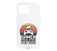 Gamer Dog Lover Press Start Jeu pour Chien Coque pour iPhone 15