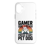 Gamer Dog Lover Press Start Jeu pour Chien Coque pour iPhone 16 Plus