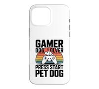 Gamer Dog Lover Press Start Jeu pour Chien Coque pour iPhone 16 Pro Max
