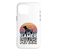 Gamer Dog Lover Press Start Jeu pour Chien Coque pour iPhone 16 Pro Max