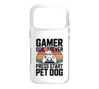 Gamer Dog Lover Press Start Jeu pour Chien Coque pour iPhone 17 Pro