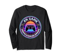 Gamer en Game Connexion Monde réel Perdue Homme ado Gaming Manche Longue