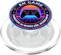 Gamer en Game Connexion Monde réel Perdue Homme ado Gaming PopSockets PopGrip pour MagSafe