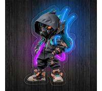 Gamer Enseigne Lumineuse,Gaming Neon LED Eclairage Décorations pour Salle de Jeux Chambre Ado Bar Club Man Cave Party,Game Cyberpunk Dimmable Neon Mural Cadeau pour Gamer Ado USB Powered（8.7"*13"）