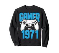 Gamer Estimated 1971 55th Birthday Video Gaming Homme Femme Sweatshirt