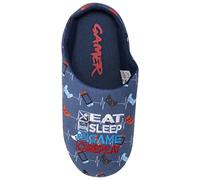 GAMER for Life Chaussons mules pour homme/enfant - Design de manette de jeu fantaisie - Semelle intérieure en mousse à mémoire de forme - Tailles UK 1-2, 3-4, 5-6, 7-8, 9-10 et 11-12, Gamer Beats