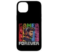 Gamer Forever - Casque coloré Design Vieilli Coque pour iPhone 14 Plus