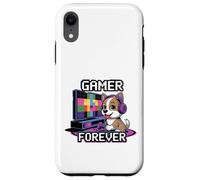 Gamer Forever - Chien Mignon avec Casque et Console Coque pour iPhone XR